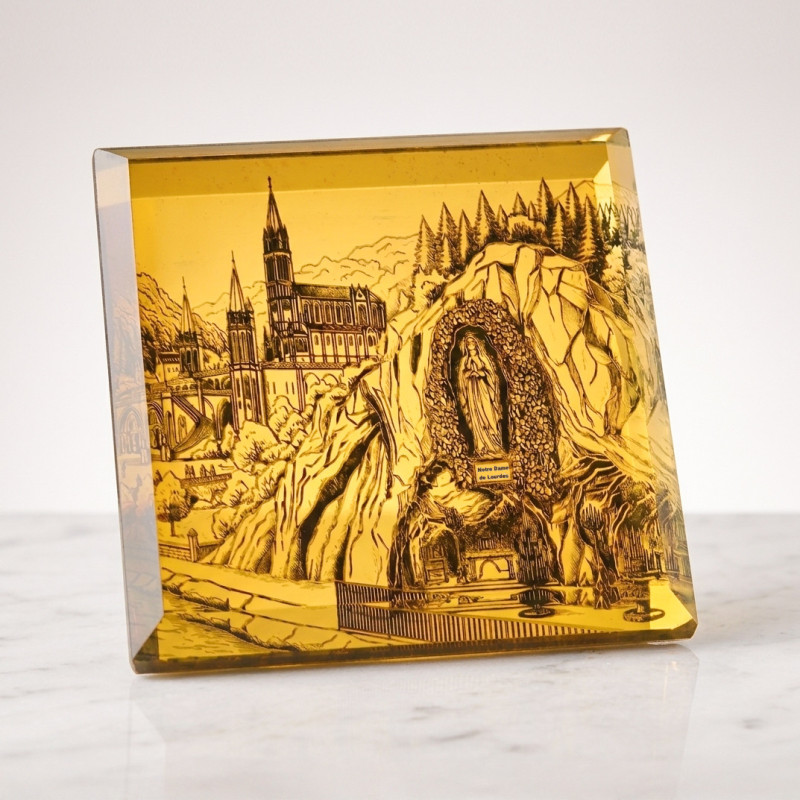 Plaque décor personnalisée  en verre églomisé - Or 23,75 carats