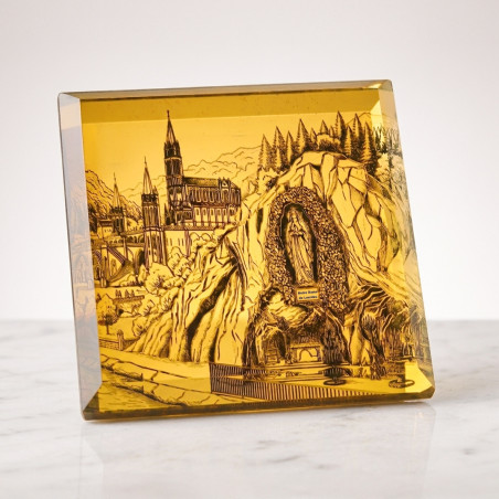 Plaque décor personnalisée  en verre églomisé - Or 23,75 carats