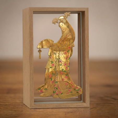 Plaque décor personnalisée  en verre églomisé - Or 23,75 carats